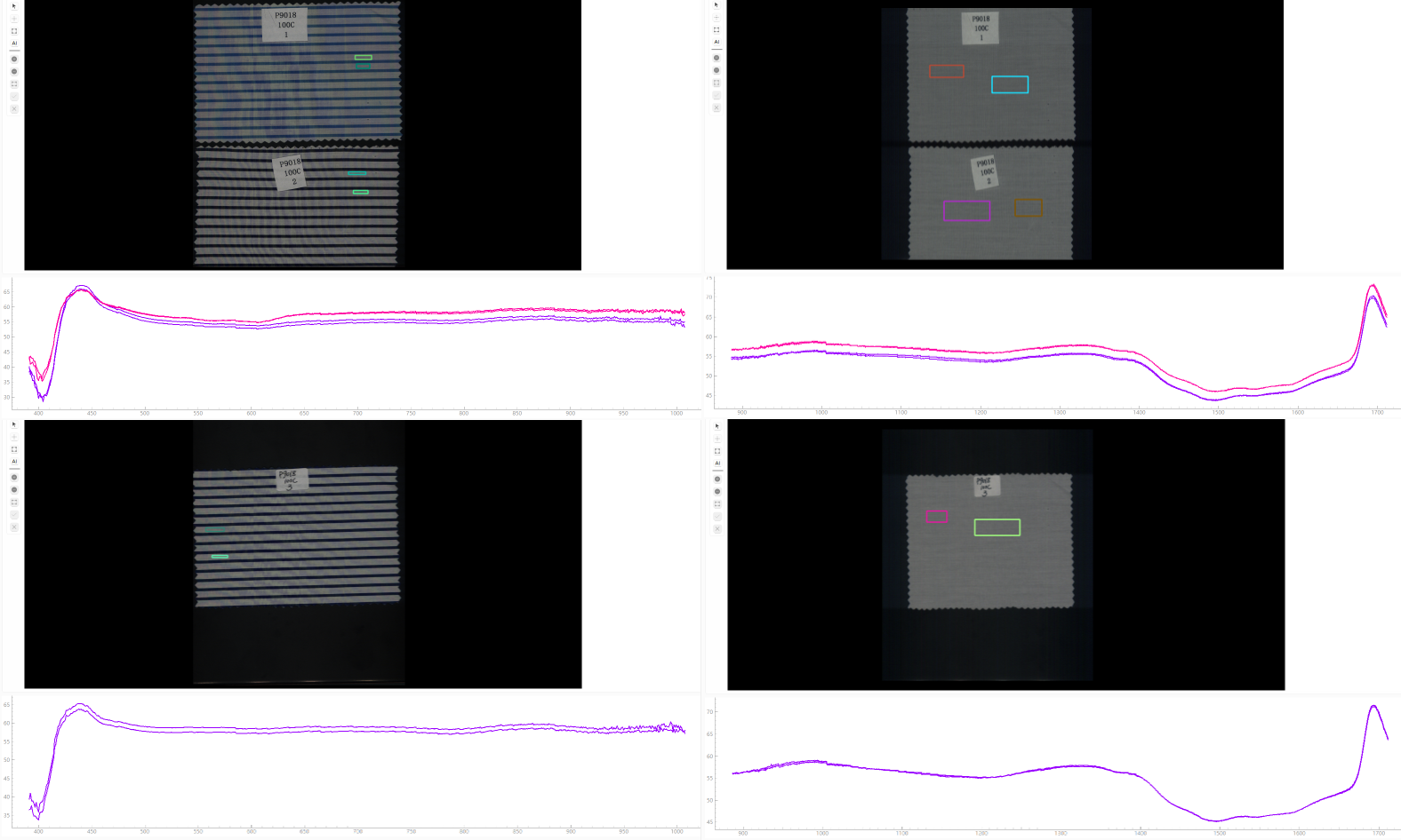 采集布料P9018高光谱数据