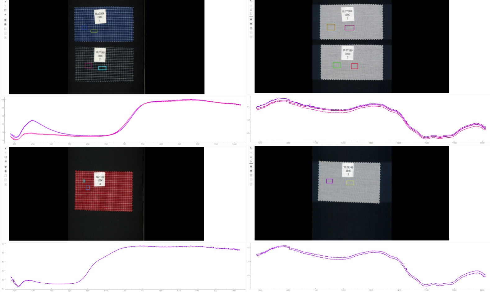 采集布料HL27169高光谱数据